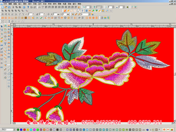 电脑绣花仿苏绣制版培训